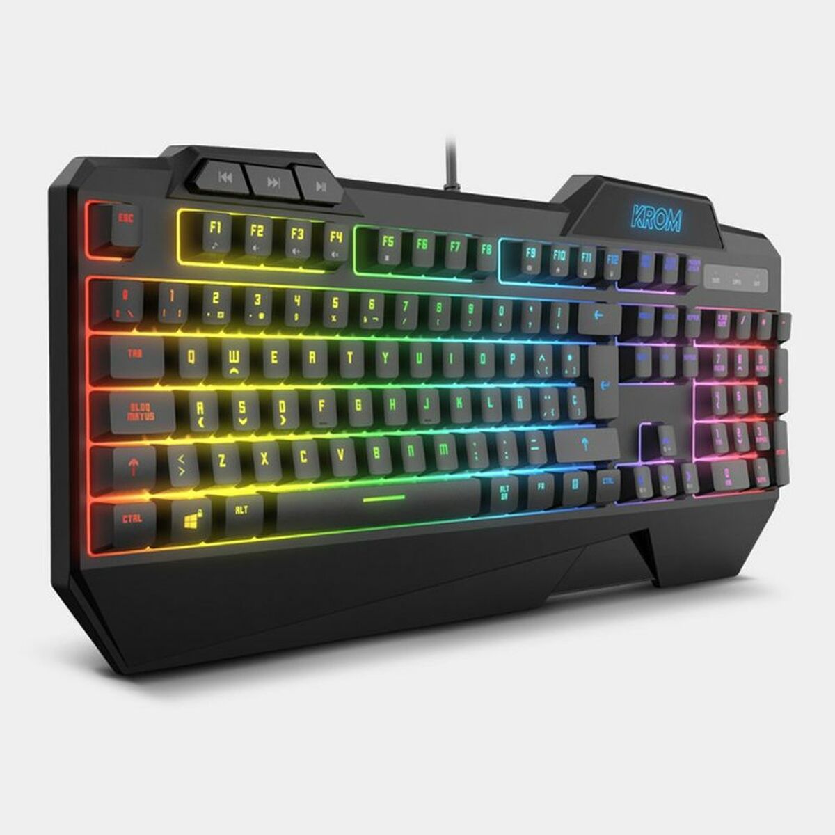 Clavier et Souris Gaming Krom Krusher Noir